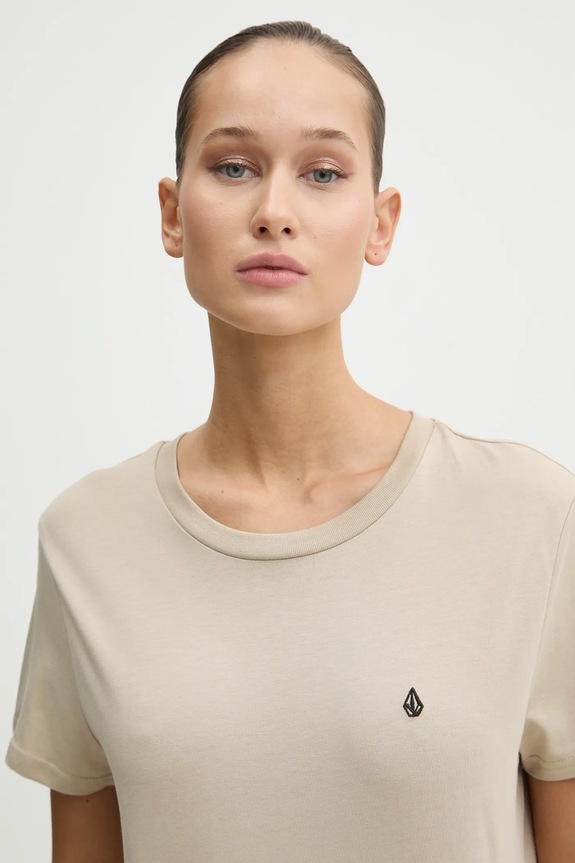 Volcom t-shirt bawełniany beżowy B3532210.BLK