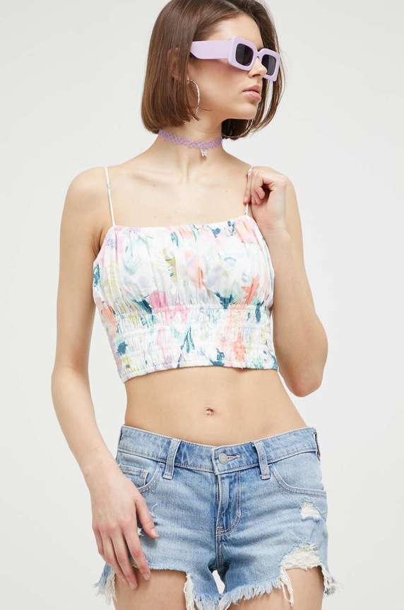 Top Abercrombie & Fitch The Trevor Project εμπριμέ λευκό KI140.3368.101