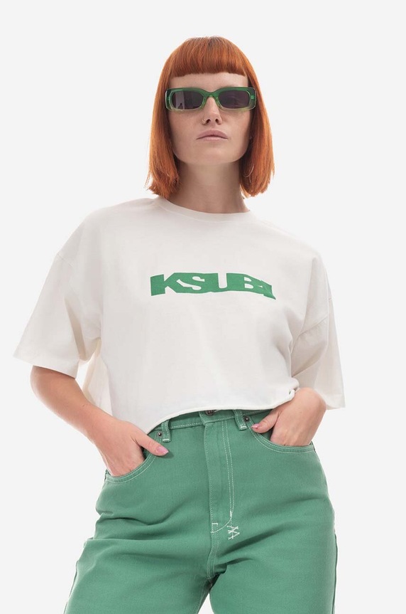 KSUBI t-shirt bawełniany nadruk biały WPS23TE010