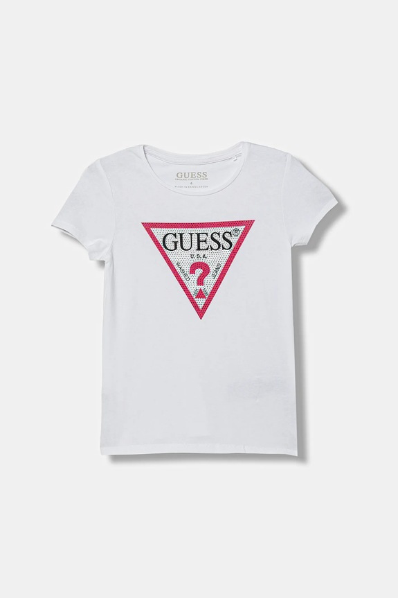Guess t-shirt dziecięcy z elastanem biały J2YI51.K6YW1.PPYX