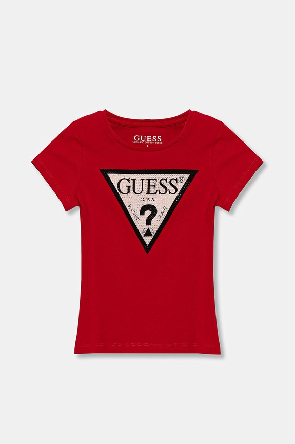 Otroška kratka majica Guess Potisk rdeča J2YI51.K6YW1.PPYX