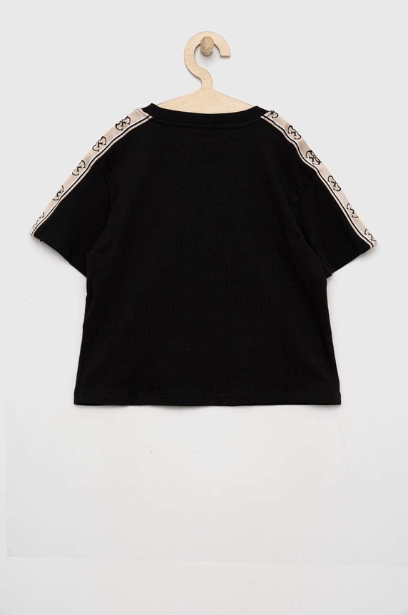 Dječja pamučna majica kratkih rukava Guess J3RI47.I3Z14.PPYX crna AW23