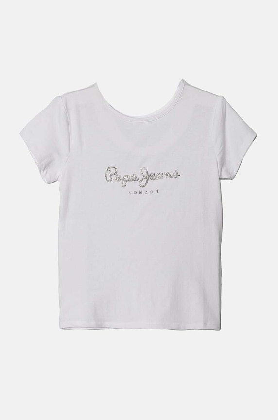 Παιδικό μπλουζάκι Pepe Jeans στάμπα λευκό PG502924