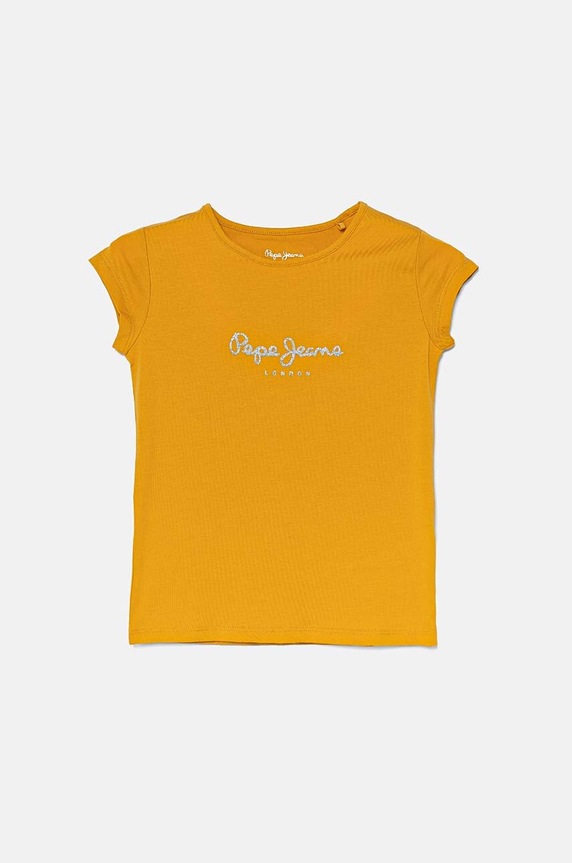 Pepe Jeans t-shirt dziecięcy z elastanem pomarańczowy PG502924