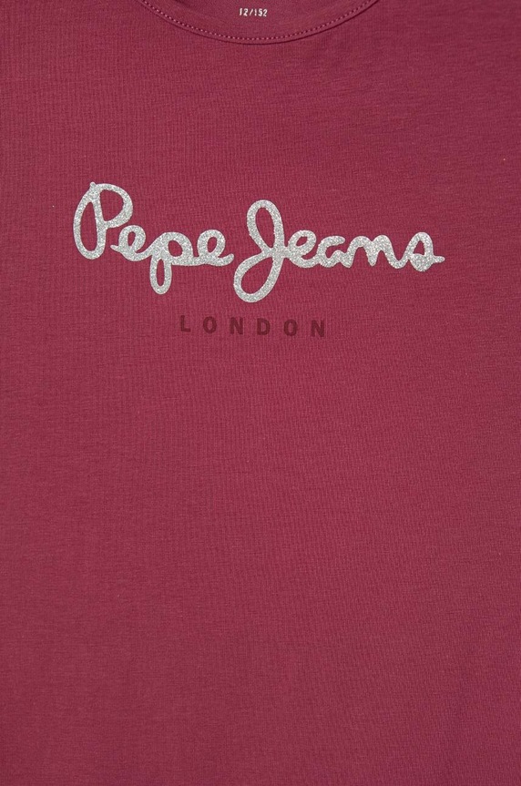 DÍVKA Dětské tričko Pepe Jeans PG502924 burgundské