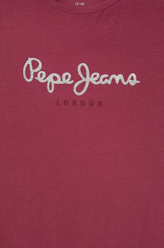 DÍVKA Dětské tričko Pepe Jeans PG502924 burgundské