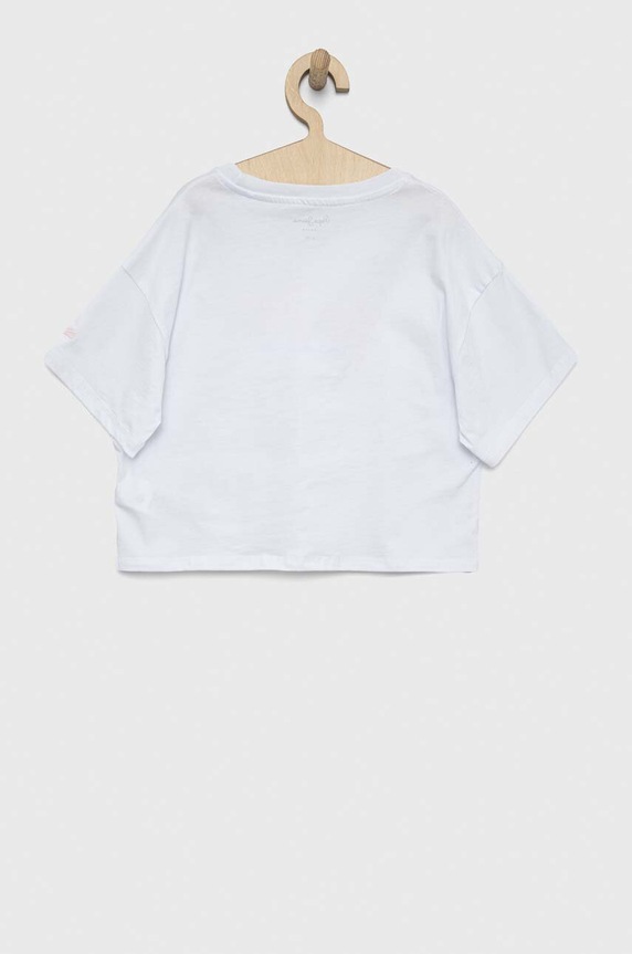 Pepe Jeans t-shirt bawełniany dziecięcy Non-denim PG502958 biały SS23