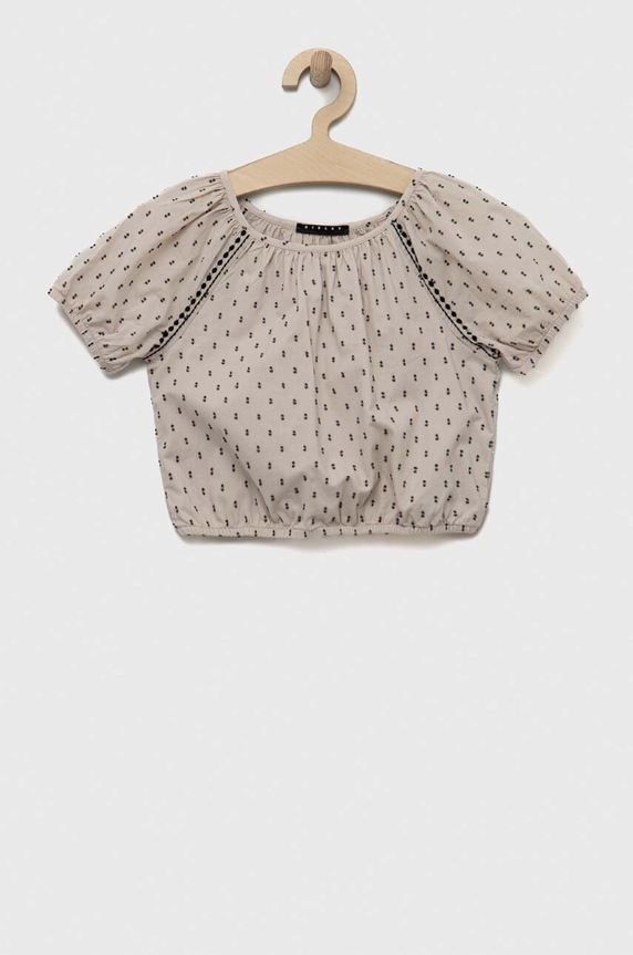 Sisley bluza de bumbac pentru copii cu modele bej 5HEPYQ00F.G.SEASONAL