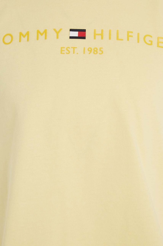 Tommy Hilfiger top bawełniany dziecięcy żółty KG0KG07262.PPYX