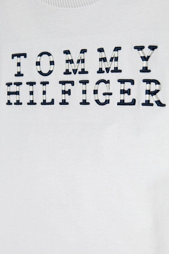 Dziewczynka Tommy Hilfiger t-shirt bawełniany dziecięcy KG0KG07269.PPYX biały