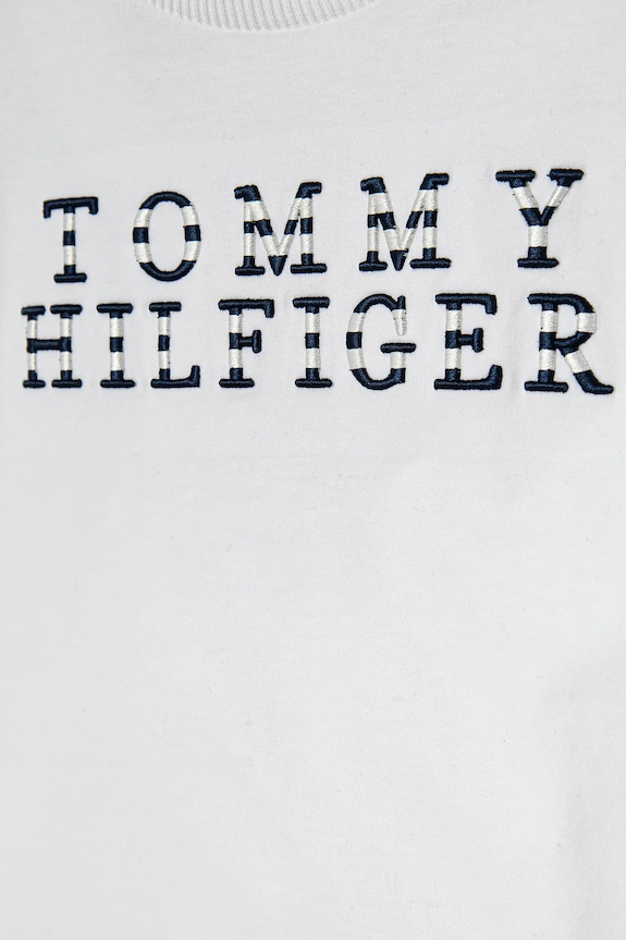 Dziewczynka Tommy Hilfiger t-shirt bawełniany dziecięcy KG0KG07269.PPYX biały