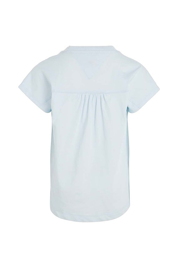 Dziewczynka Tommy Hilfiger t-shirt bawełniany dziecięcy KG0KG07269.PPYX niebieski