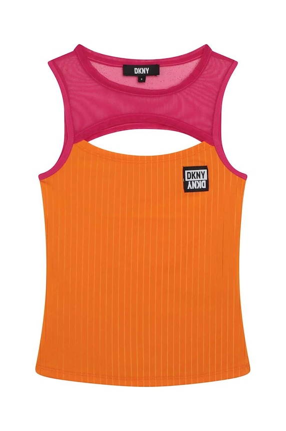 Παιδικό top DKNY εμπριμέ πορτοκαλί D35S70.156.162