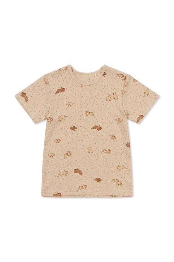 Παιδικό βαμβακερό μπλουζάκι Konges Sløjd βαμβάκι πορτοκαλί KS5272