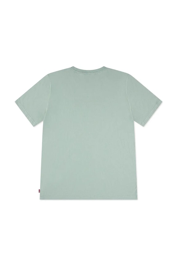 Dječja pamučna majica kratkih rukava Levi's 9E8157 zelena SS26