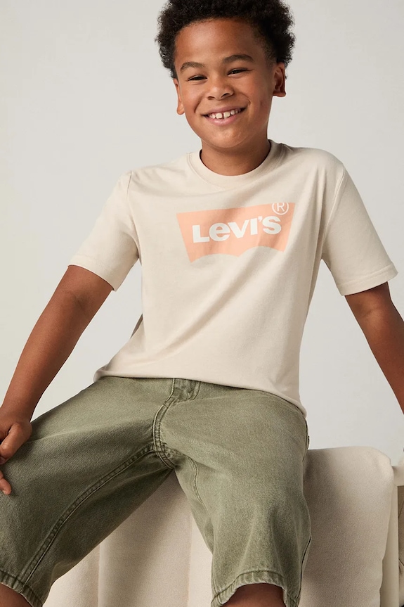 Levi's t-shirt in cotone per bambini cotone beige 9E8157