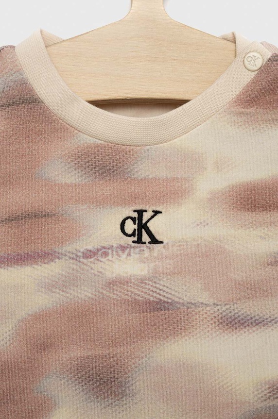 Chłopiec Calvin Klein Jeans t-shirt dziecięcy IN0IN00067.PPYX beżowy