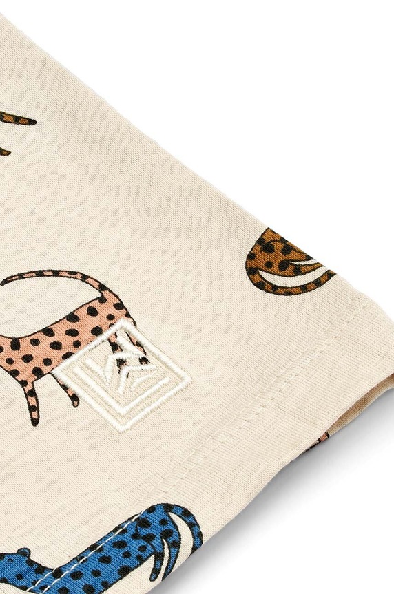 Otroška bombažna kratka majica Liewood LW17204 bež