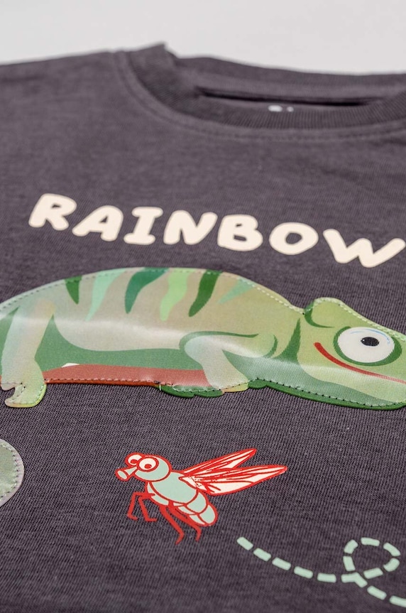 zippy tricou de bumbac pentru copii gri ZBBAP0303.23005