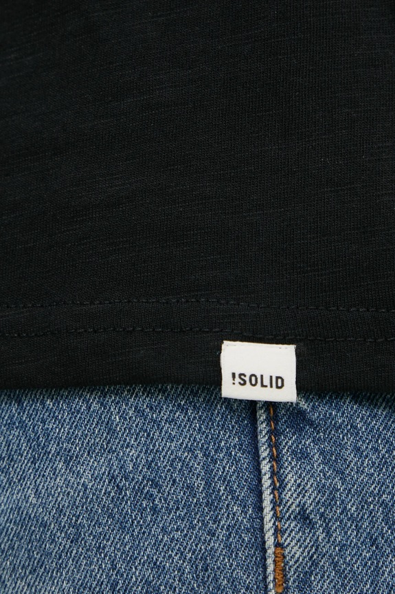 Solid t-shirt bawełniany 21107372.110601 czarny