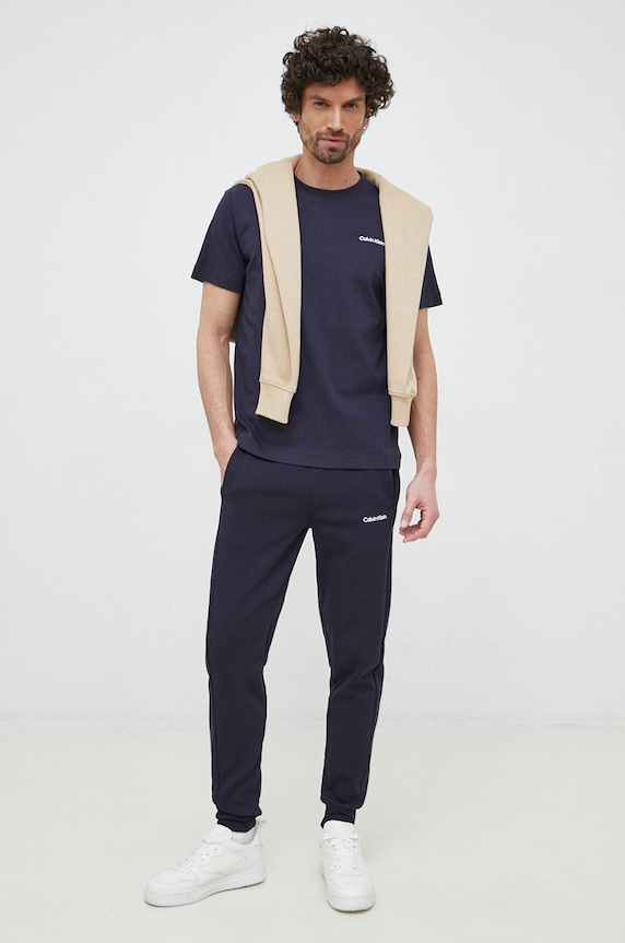 Calvin Klein tricou din bumbac K10K109894.PPYX bleumarin AW23
