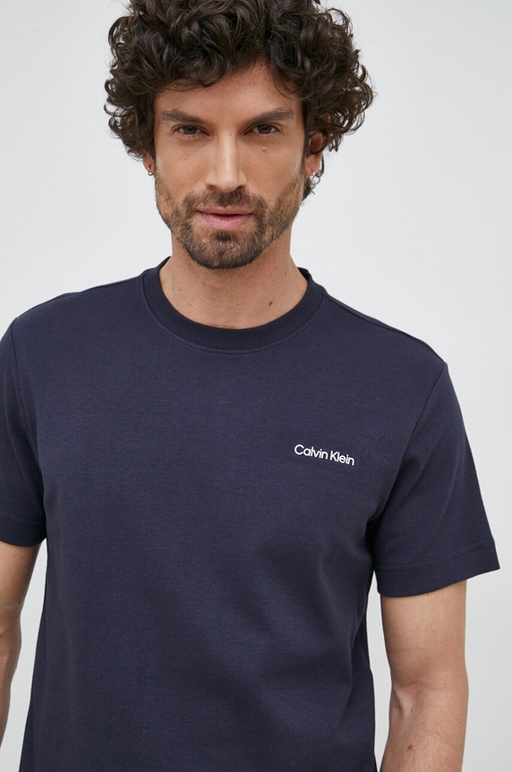 Calvin Klein tricou din bumbac bleumarin K10K109894.PPYX