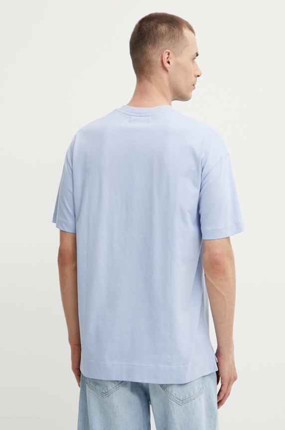 Odzież Samsoe Samsoe t-shirt bawełniany JOEL M22300126 niebieski