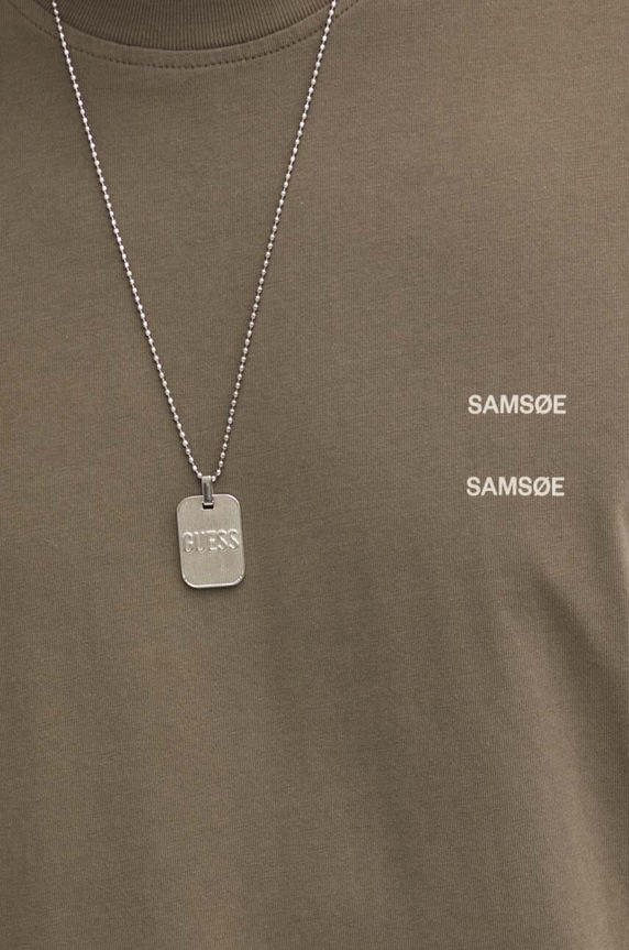 Bavlnené tričko Samsoe Samsoe JOEL M22300126 zelená