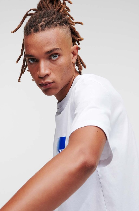 Karl Lagerfeld Jeans t-shirt bawełniany biały 231D1706