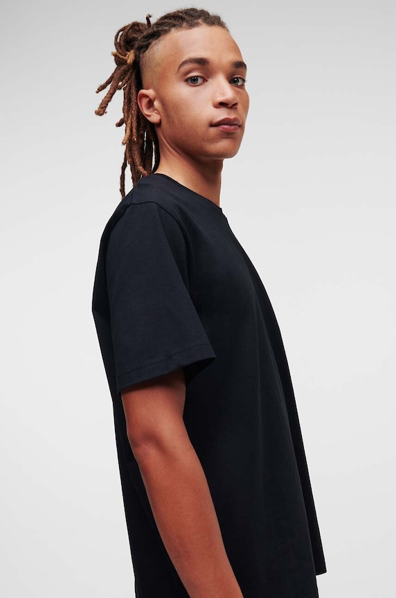 Karl Lagerfeld Jeans t-shirt bawełniany czarny 231D1706