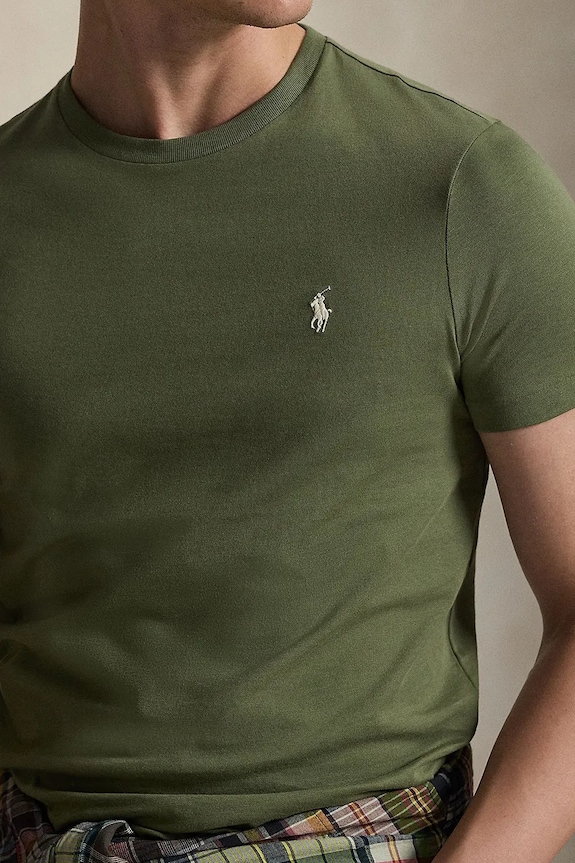 Polo Ralph Lauren basic t-shirt ανδρικό βαμβακερό λευκό 710671438