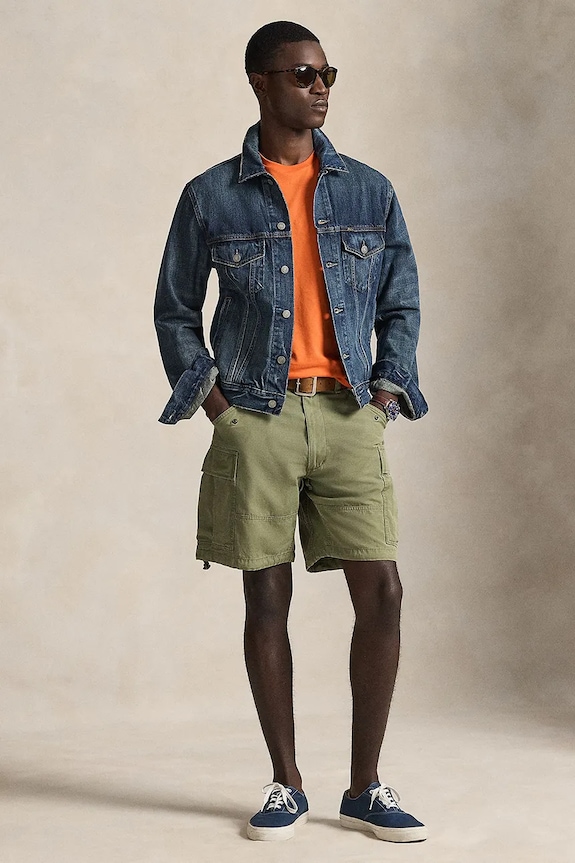 Ρούχα Polo Ralph Lauren μπλουζάκι basic ανδρικό βαμβακερό 710671438 πορτοκαλί