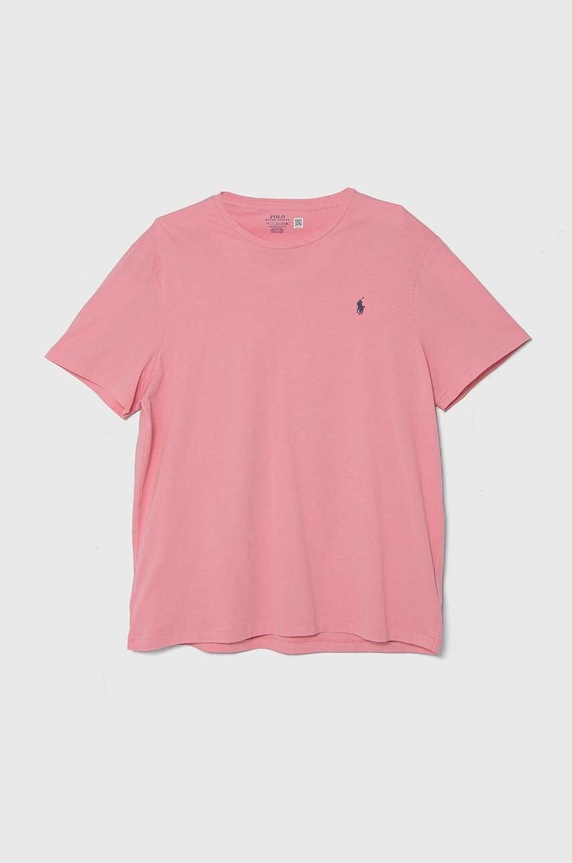 Polo Ralph Lauren T-shirt basic męski bawełniany bawełna różowy 710671438