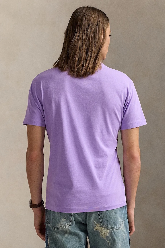Polo Ralph Lauren T-shirt basic męski bawełniany 710671438 fioletowy SS26