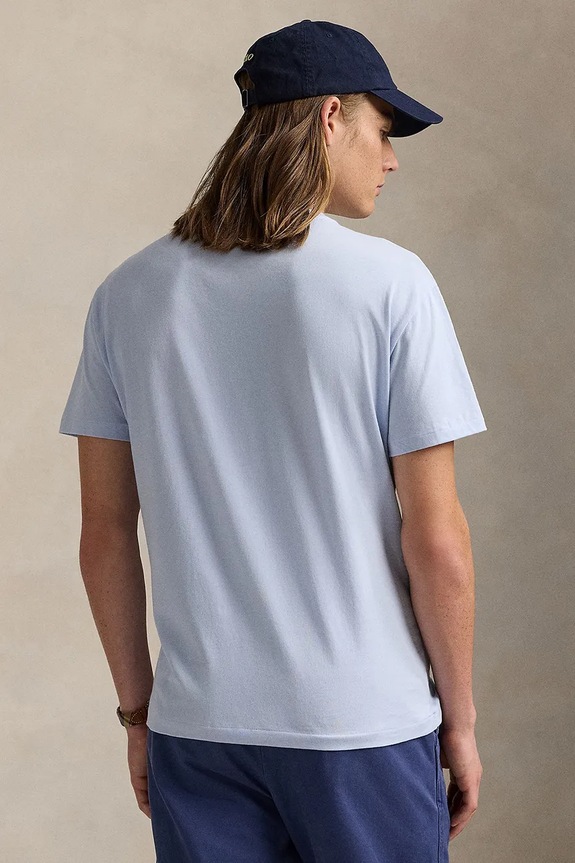 Polo Ralph Lauren T-shirt basic męski bawełniany 710671438 niebieski SS26