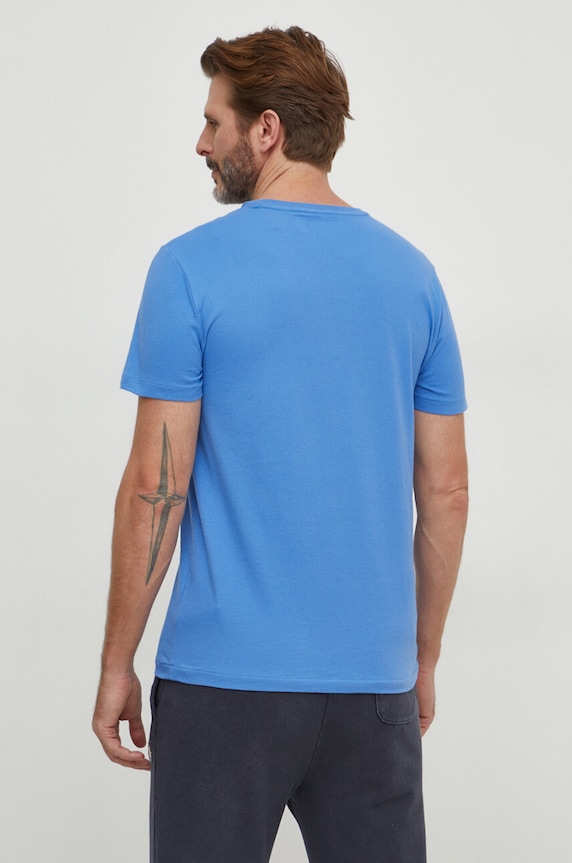 Odzież Polo Ralph Lauren T-shirt basic męski bawełniany 710671438 niebieski