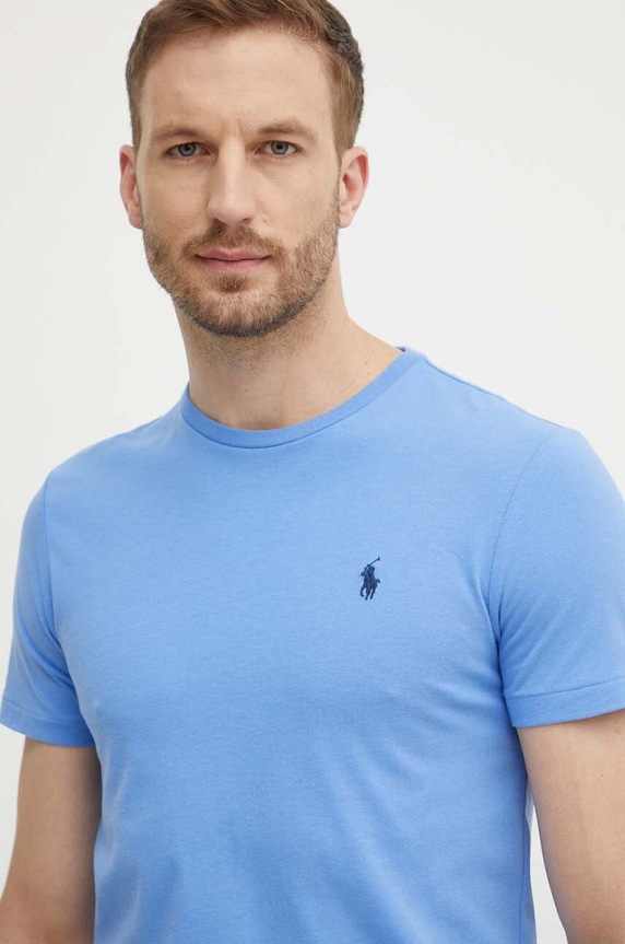 Polo Ralph Lauren basic tričko pánske bavlnené modrá 710671438
