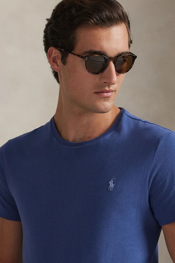 Polo Ralph Lauren βασικό t-shirt Ανδρικό Βαμβακερό μπλε 710671438
