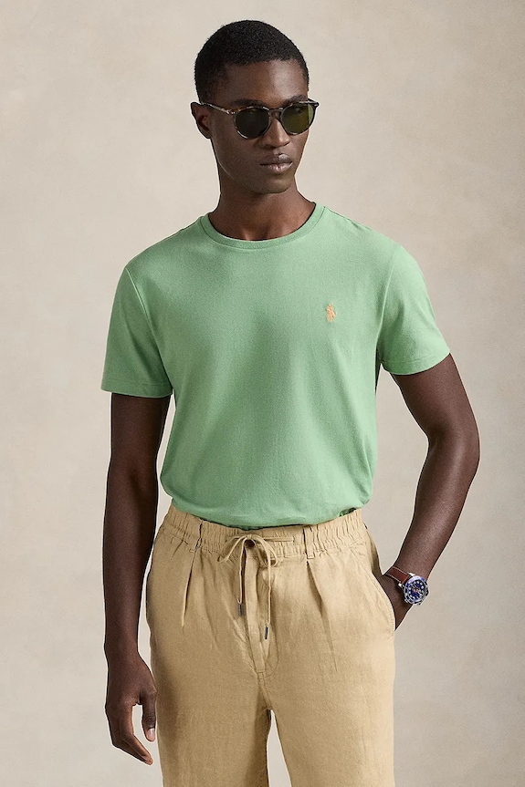 Polo Ralph Lauren férfi pamut basic póló pamut zöld 710671438