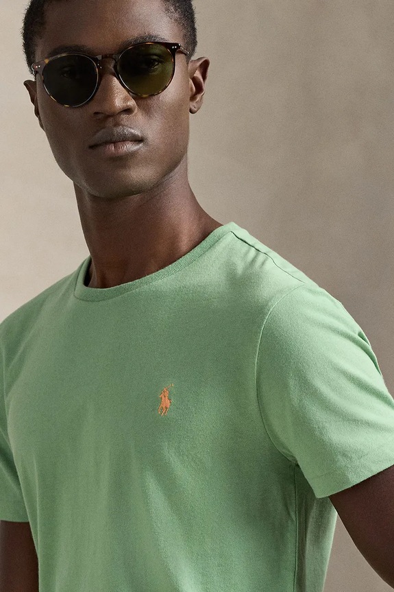 Polo Ralph Lauren μπλουζάκι basic ανδρικό βαμβακερό πράσινο 710671438