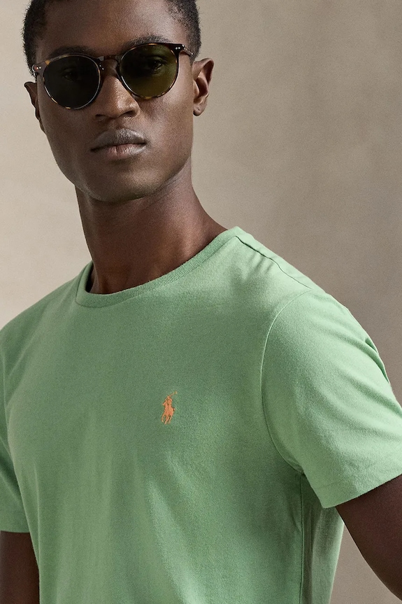 Polo Ralph Lauren férfi pamut basic póló zöld 710671438