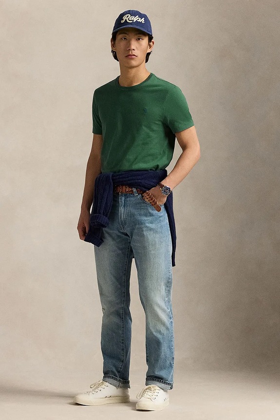 Ruházat Polo Ralph Lauren basic férfi pamut 710671438 zöld