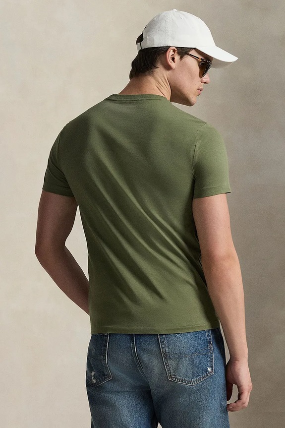 Polo Ralph Lauren t-shirt βασικό βαμβακερό ανδρικό 710671438 πράσινο SS26