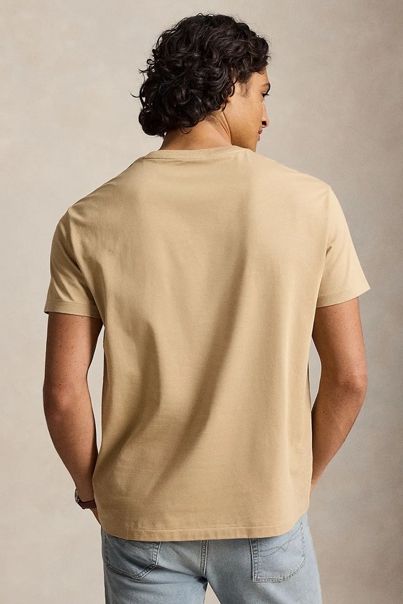 Polo Ralph Lauren T-shirt basic męski bawełniany 710671438 brązowy SS26