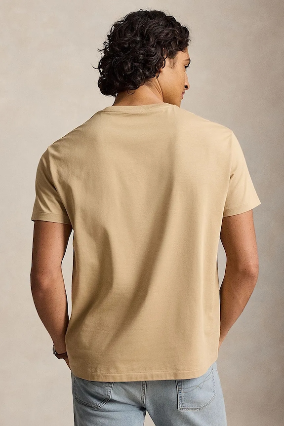 Polo Ralph Lauren T-shirt basic męski bawełniany 710671438 brązowy SS26