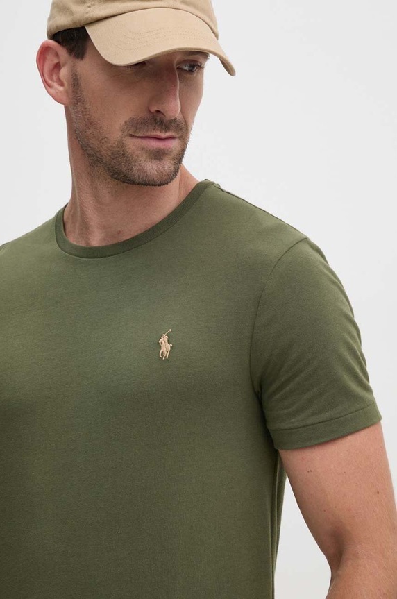 Polo Ralph Lauren basic t-shirt Ανδρικό βαμβακερό πράσινο 710671438