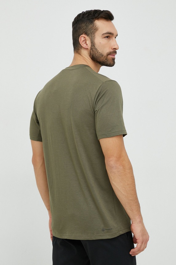 Odzież adidas Performance t-shirt treningowy IB8257 brązowy