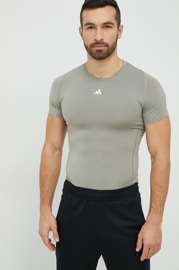 Tréningové tričko adidas Performance slim béžová IC2156