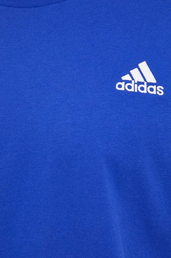 adidas t-shirt bawełniany IC9284 niebieski