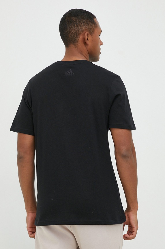 Odzież adidas t-shirt bawełniany Essentials IC9347 czarny